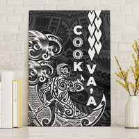 Cook Islands Va'a Polynesian Art Tattoo Canvas Wall Art Black Color LT03 Without Frame Black - Polynesian Pride
