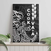 Cook Islands Va'a Polynesian Art Tattoo Canvas Wall Art Black Color LT03 - Polynesian Pride