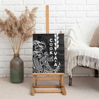 Cook Islands Va'a Polynesian Art Tattoo Canvas Wall Art Black Color LT03 - Polynesian Pride