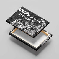 Cook Islands Va'a Polynesian Art Tattoo Canvas Wall Art Black Color LT03 - Polynesian Pride