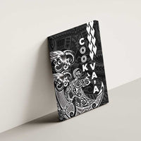 Cook Islands Va'a Polynesian Art Tattoo Canvas Wall Art Black Color LT03 - Polynesian Pride