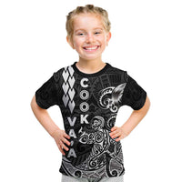 Cook Islands Va'a Polynesian Art Tattoo Kid T Shirt Black Color LT03 Black - Polynesian Pride