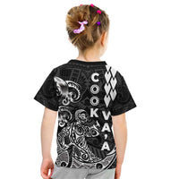 Cook Islands Va'a Polynesian Art Tattoo Kid T Shirt Black Color LT03 - Polynesian Pride