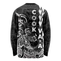 Cook Islands Va'a Polynesian Art Tattoo Long Sleeve Shirt Black Color LT03 - Polynesian Pride