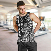 Cook Islands Va'a Polynesian Art Tattoo Men Tank Top Black Color LT03 Black - Polynesian Pride