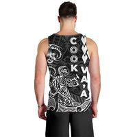 Cook Islands Va'a Polynesian Art Tattoo Men Tank Top Black Color LT03 - Polynesian Pride