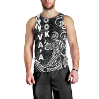 Cook Islands Va'a Polynesian Art Tattoo Men Tank Top Black Color LT03 - Polynesian Pride