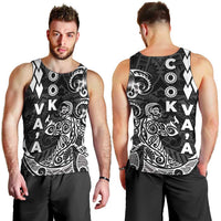 Cook Islands Va'a Polynesian Art Tattoo Men Tank Top Black Color LT03 - Polynesian Pride
