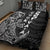 Cook Islands Vaa Polynesian Art Tattoo Quilt Bed Set Black Color