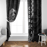 Cook Islands Va'a Polynesian Art Tattoo Window Curtain Black Color LT03 - Polynesian Pride