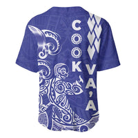 Cook Islands Va'a Polynesian Art Tattoo Baseball Jersey Blue Color LT03 - Polynesian Pride