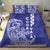 Cook Islands Vaa Polynesian Art Tattoo Bedding Set Blue Color