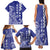 Cook Islands Vaa Polynesian Art Tattoo Family Matching Tank Maxi Dress and Hawaiian Shirt Blue Color