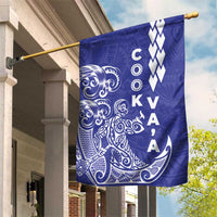 Cook Islands Va'a Polynesian Art Tattoo Garden Flag Blue Color LT03 House Flag Blue - Polynesian Pride