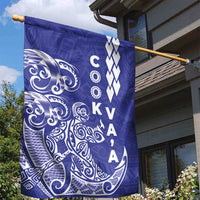 Cook Islands Va'a Polynesian Art Tattoo Garden Flag Blue Color LT03 - Polynesian Pride
