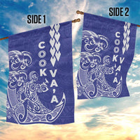 Cook Islands Va'a Polynesian Art Tattoo Garden Flag Blue Color LT03 - Polynesian Pride