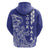 Cook Islands Vaa Polynesian Art Tattoo Hoodie Blue Color