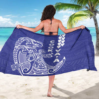 Cook Islands Va'a Polynesian Art Tattoo Sarong Blue Color LT03 - Polynesian Pride
