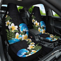 Hawaiian Plumeria and Turtle Car Seat Cover with Polynesian Tribal Art Pattern Vintage Vibes LT03 One Size Black - Polynesian Pride