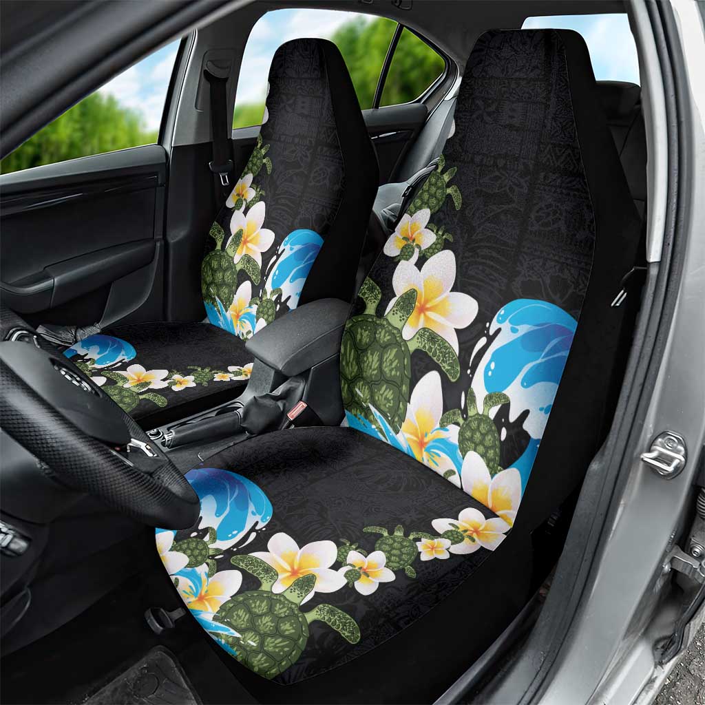 Hawaiian Plumeria and Turtle Car Seat Cover with Polynesian Tribal Art Pattern Vintage Vibes LT03 - Polynesian Pride