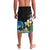 Hawaiian Plumeria and Turtle Lavalava with Polynesian Tribal Art Pattern Vintage Vibes