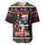 Personalized New Zealand Meri Kirihimete Baseball Jersey Maori Warrior with Rugby Christmas Tree LT03 Black - Polynesian Pride