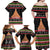 Personalized New Zealand Meri Kirihimete Family Matching Off Shoulder Maxi Dress and Hawaiian Shirt Maori Warrior with Rugby Christmas Tree LT03 - Polynesian Pride