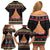 Personalized New Zealand Meri Kirihimete Family Matching Off Shoulder Short Dress and Hawaiian Shirt Maori Warrior with Rugby Christmas Tree LT03 - Polynesian Pride