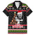 Personalized New Zealand Meri Kirihimete Family Matching Puletasi Dress and Hawaiian Shirt Maori Warrior with Rugby Christmas Tree LT03 Dad's Shirt - Short Sleeve Black - Polynesian Pride