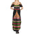 Personalized New Zealand Meri Kirihimete Summer Maxi Dress Maori Warrior with Rugby Christmas Tree LT03 - Polynesian Pride