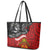 The Kingitanga - Maori King Movement Leather Tote Bag Ko Te Mana Motuhake Emblem with Moko and Polynesian Art Tattoo