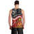 The Kingitanga - Maori King Movement Men Tank Top Ko Te Mana Motuhake Emblem with Moko and Polynesian Art Tattoo