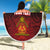 Personalised The Kingitanga - Maori King Movement Beach Blanket Ko Te Mana Motuhake Emblem with Silver Ferns and Polynesian Art Tattoo