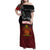 Personalised The Kingitanga - Maori King Movement Family Matching Off Shoulder Maxi Dress and Hawaiian Shirt Ko Te Mana Motuhake Emblem with Silver Ferns and Polynesian Art Tattoo