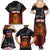 Personalised The Kingitanga - Maori King Movement Family Matching Summer Maxi Dress and Hawaiian Shirt Ko Te Mana Motuhake Emblem with Silver Ferns and Polynesian Art Tattoo