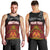 Personalised The Kingitanga - Maori King Movement Men Tank Top Ko Te Mana Motuhake Emblem with Silver Ferns and Polynesian Art Tattoo