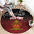 Personalised The Kingitanga - Maori King Movement Round Carpet Ko Te Mana Motuhake Emblem with Silver Ferns and Polynesian Art Tattoo