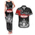 Personalised The Kingitanga - Maori King Movement Couples Matching Tank Maxi Dress and Hawaiian Shirt Te Paki-o-Matariki with Silver Ferns and Polynesian Art Tattoo