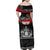 Personalised The Kingitanga - Maori King Movement Family Matching Off Shoulder Maxi Dress and Hawaiian Shirt Te Paki-o-Matariki with Silver Ferns and Polynesian Art Tattoo