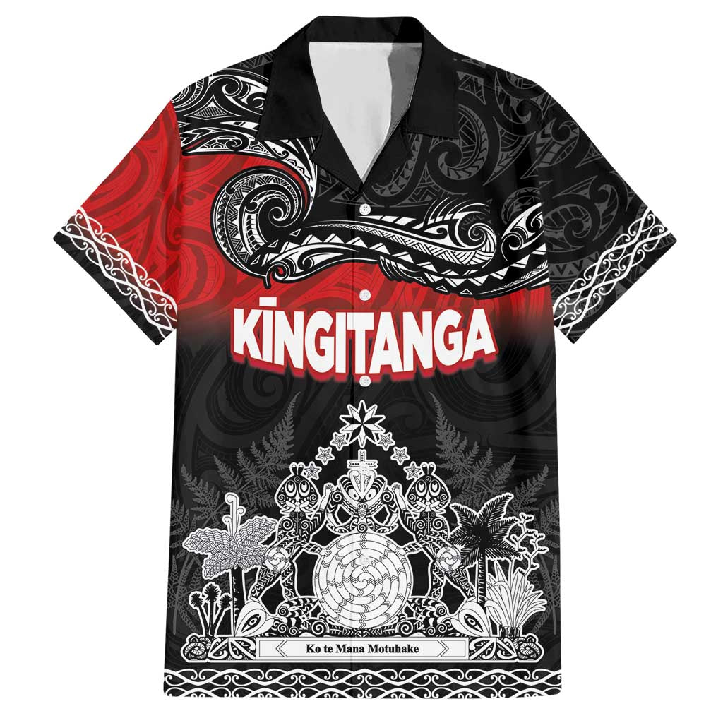 Personalised The Kingitanga - Maori King Movement Hawaiian Shirt Te Paki-o-Matariki with Silver Ferns and Polynesian Art Tattoo