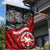 Maori Kotahitanga Garden Flag Aotearoa Spirit with Maori Mask and Polynesian Art Tattoo