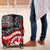 Maori Kotahitanga Luggage Cover Aotearoa Spirit with Maori Mask and Polynesian Art Tattoo