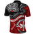 Maori Kotahitanga Polo Shirt Aotearoa Spirit with Maori Mask and Polynesian Art Tattoo