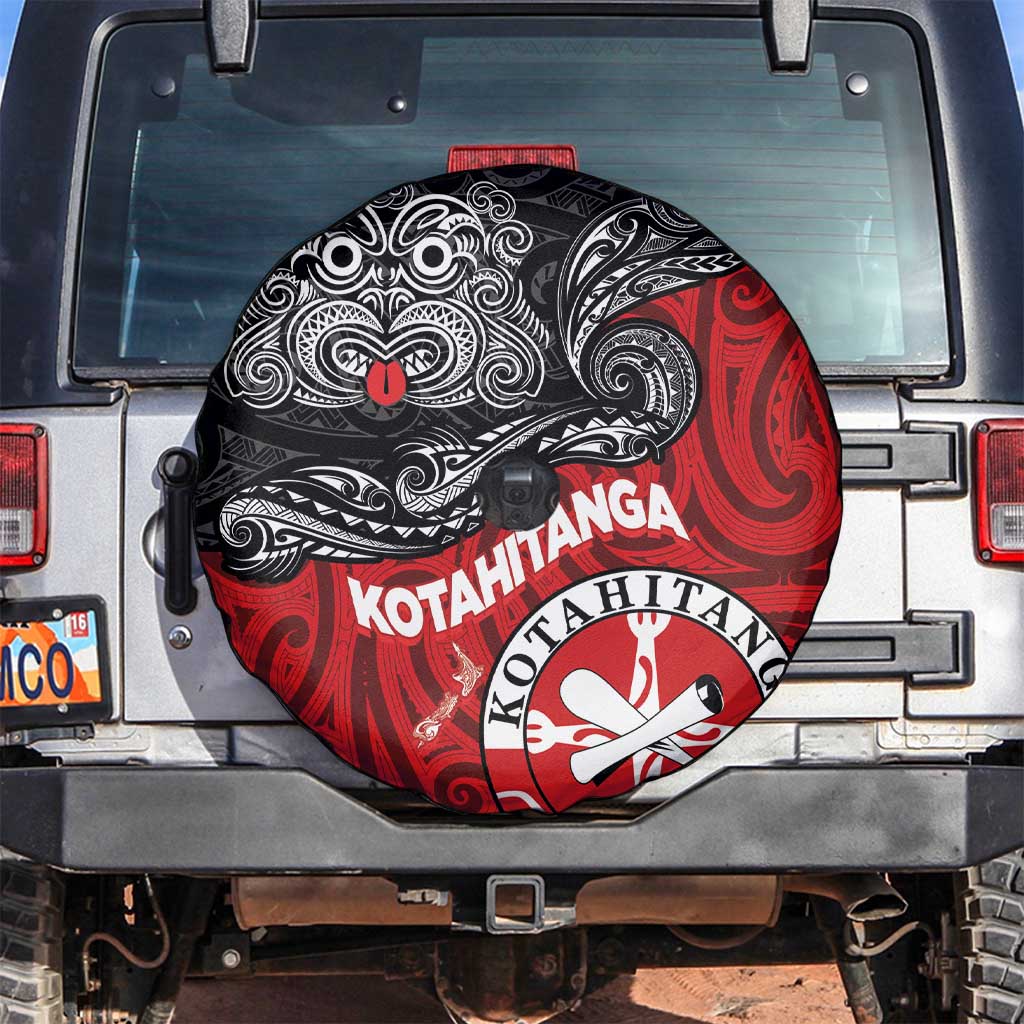 Maori Kotahitanga Spare Tire Cover Aotearoa Spirit with Maori Mask and Polynesian Art Tattoo