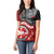 Maori Kotahitanga Women Polo Shirt Aotearoa Spirit with Maori Mask and Polynesian Art Tattoo