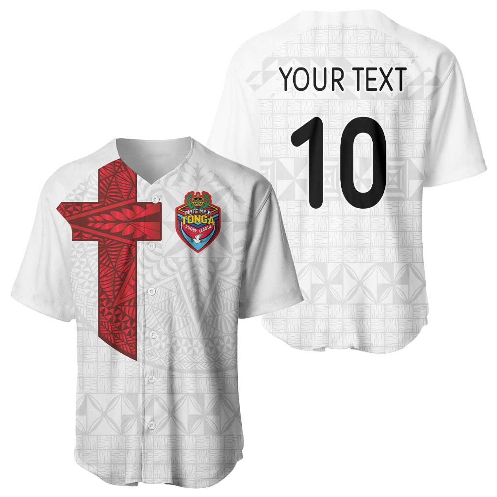 Custom Tonga Ngatu Art Rugby Mate Ma'a Baseball Jersey LT03 - Polynesian Pride