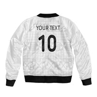 Custom Tonga Ngatu Art Rugby Mate Ma'a Sleeve Zip Bomber Jacket LT03 - Polynesian Pride