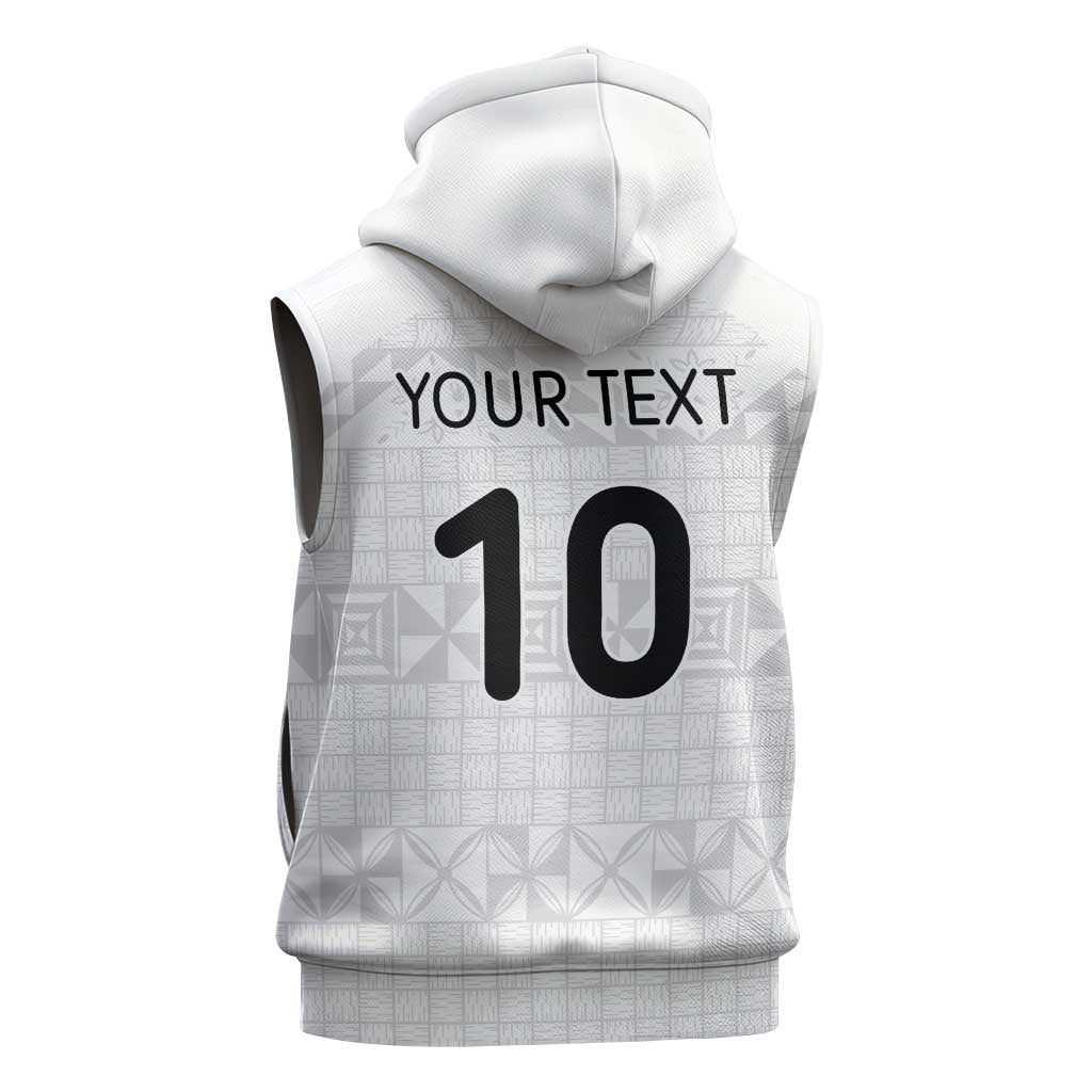 Custom Tonga Ngatu Art Rugby Mate Ma'a Sleeveless Zip Hoodie LT03 - Polynesian Pride