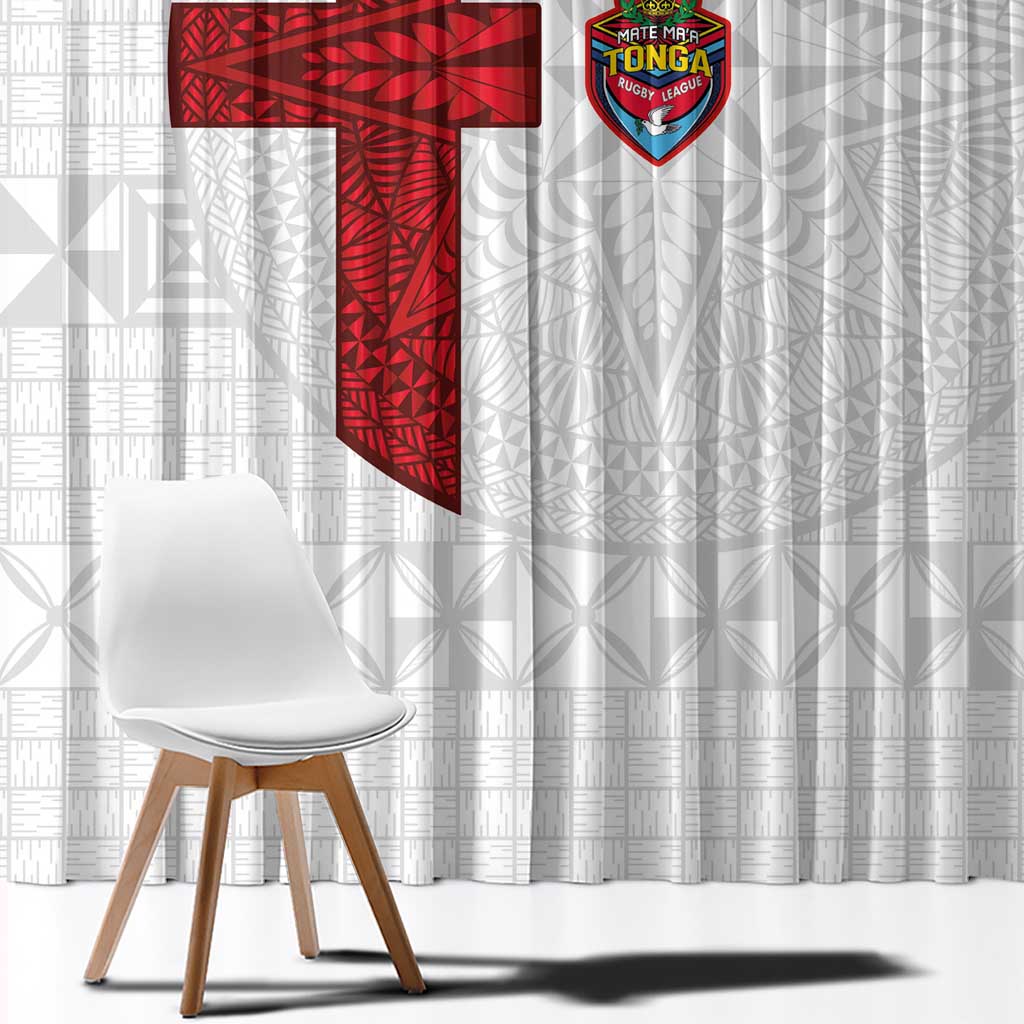 Tonga Ngatu Art Rugby Mate Ma'a Window Curtain LT03 - Polynesian Pride