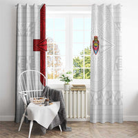 Tonga Ngatu Art Rugby Mate Ma'a Window Curtain LT03 - Polynesian Pride